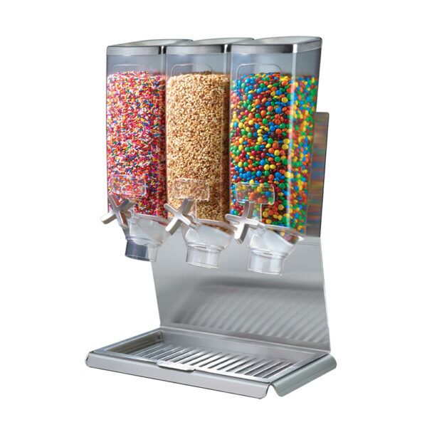 EZ-PRO™ Three-Container Table Top Food Dispenser With Catch Tray