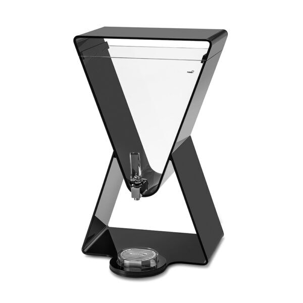 Rosseto® Lucid Prism 3 Gallon Black Acrylic Beverage Dispenser