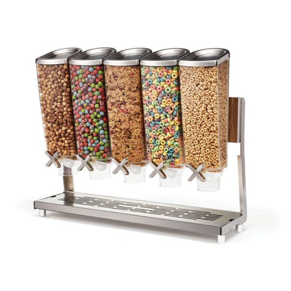 EZ-PRO™ Five-Container Table Top Cereal Dispenser With Stainless